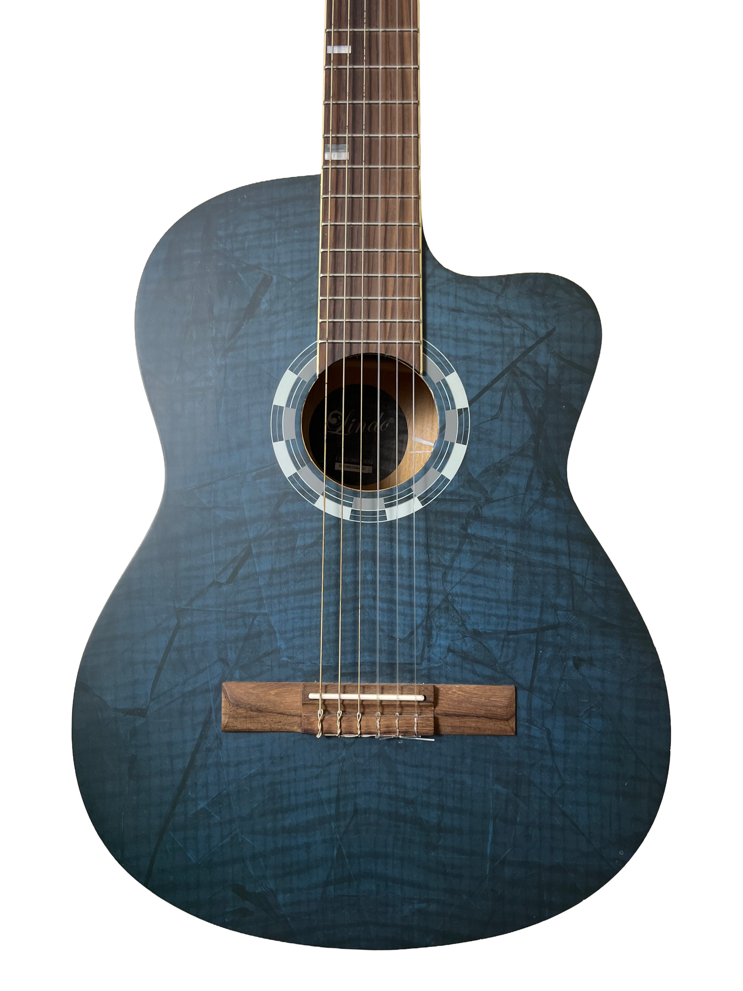 Lindo LDG 960 CEQ Electro-Acoustic Classical Guitar, Picasso Blue