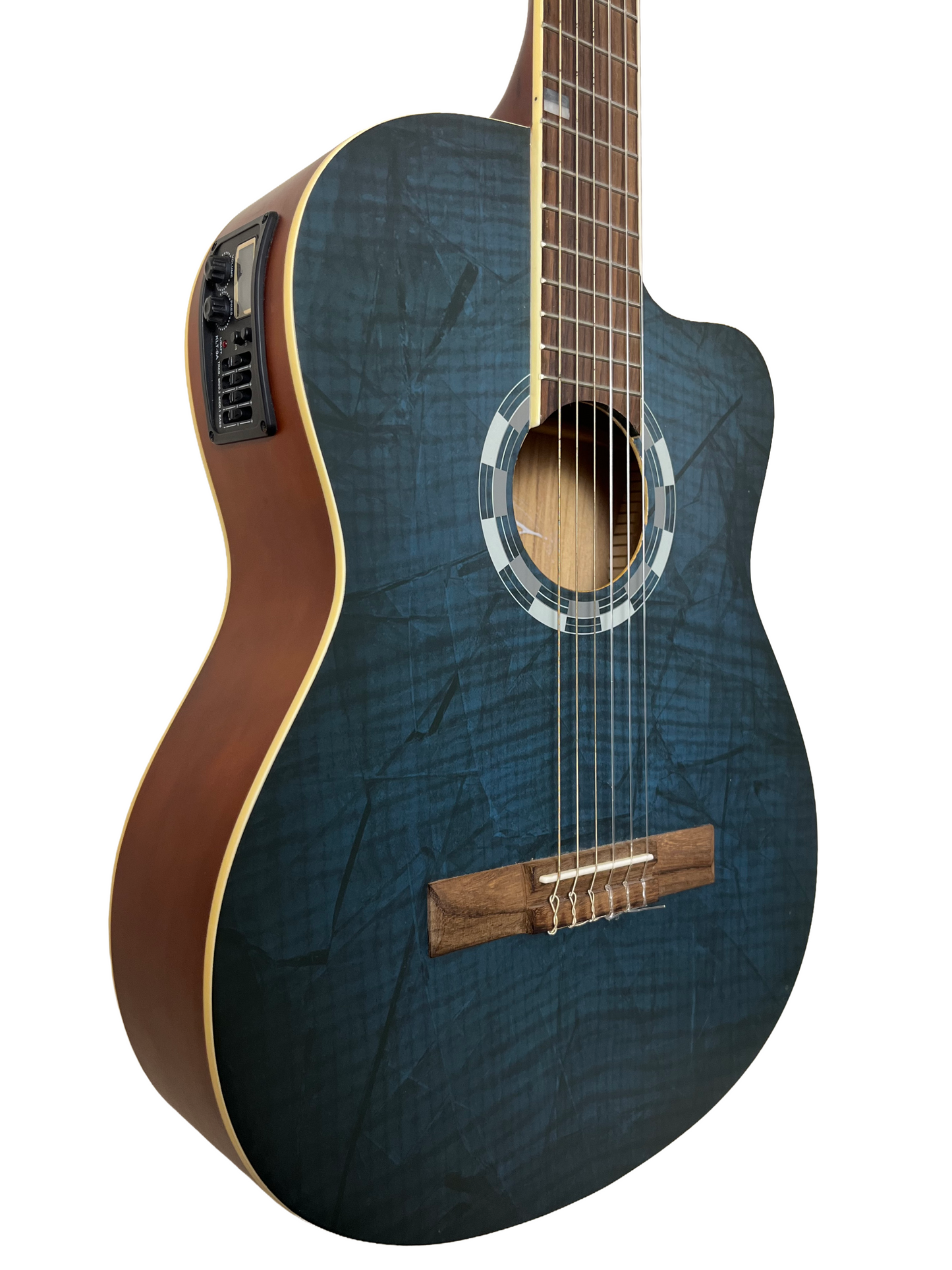 Lindo LDG 960 CEQ Electro-Acoustic Classical Guitar, Picasso Blue