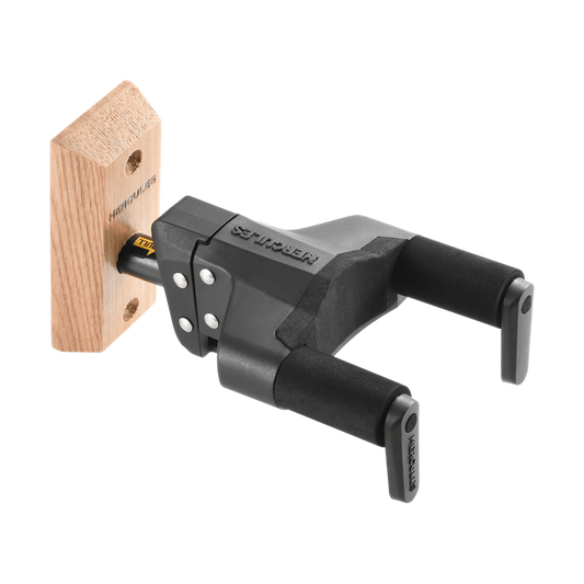 Hercules AGS Plus Guitar Wall Hanger, Woodblock Mount