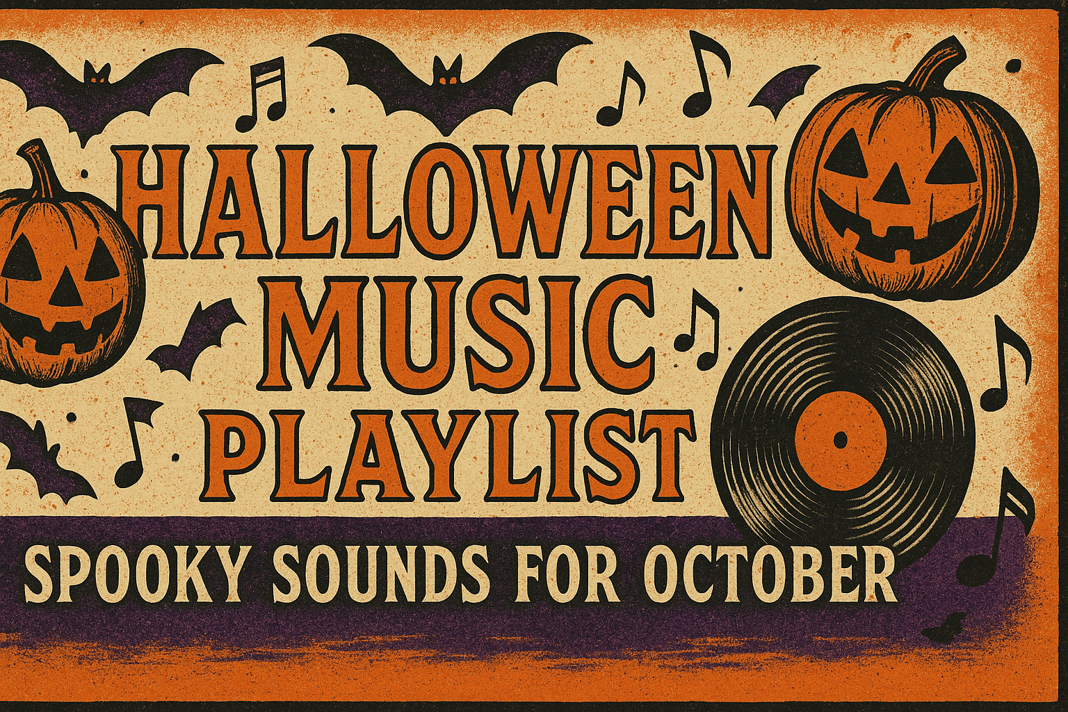 Halloween Music Playlist Banner
