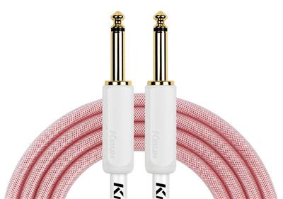 Kirlin 10ft Fabric Gel Straight/Straight Guitar Cable, Red