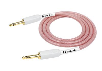 Kirlin 10ft Fabric Gel Straight/Straight Guitar Cable, Red