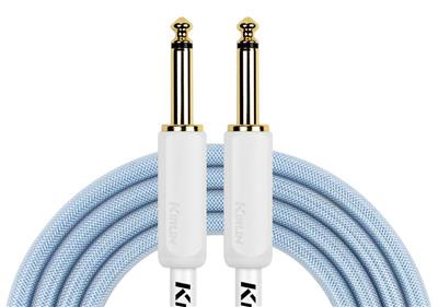 Kirlin 20ft Fabric Gel Straight/Straight Guitar Cable, Blue