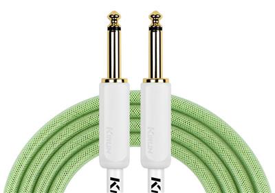 Kirlin 10ft Fabric Gel Straight/Straight Guitar Cable, Green