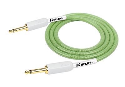 Kirlin 10ft Fabric Gel Straight/Straight Guitar Cable, Green