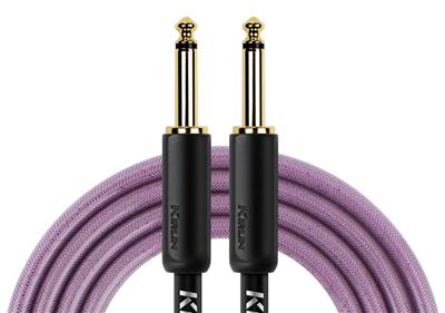 Kirlin 20ft Fabric Gel Straight/Straight Guitar Cable, Purple