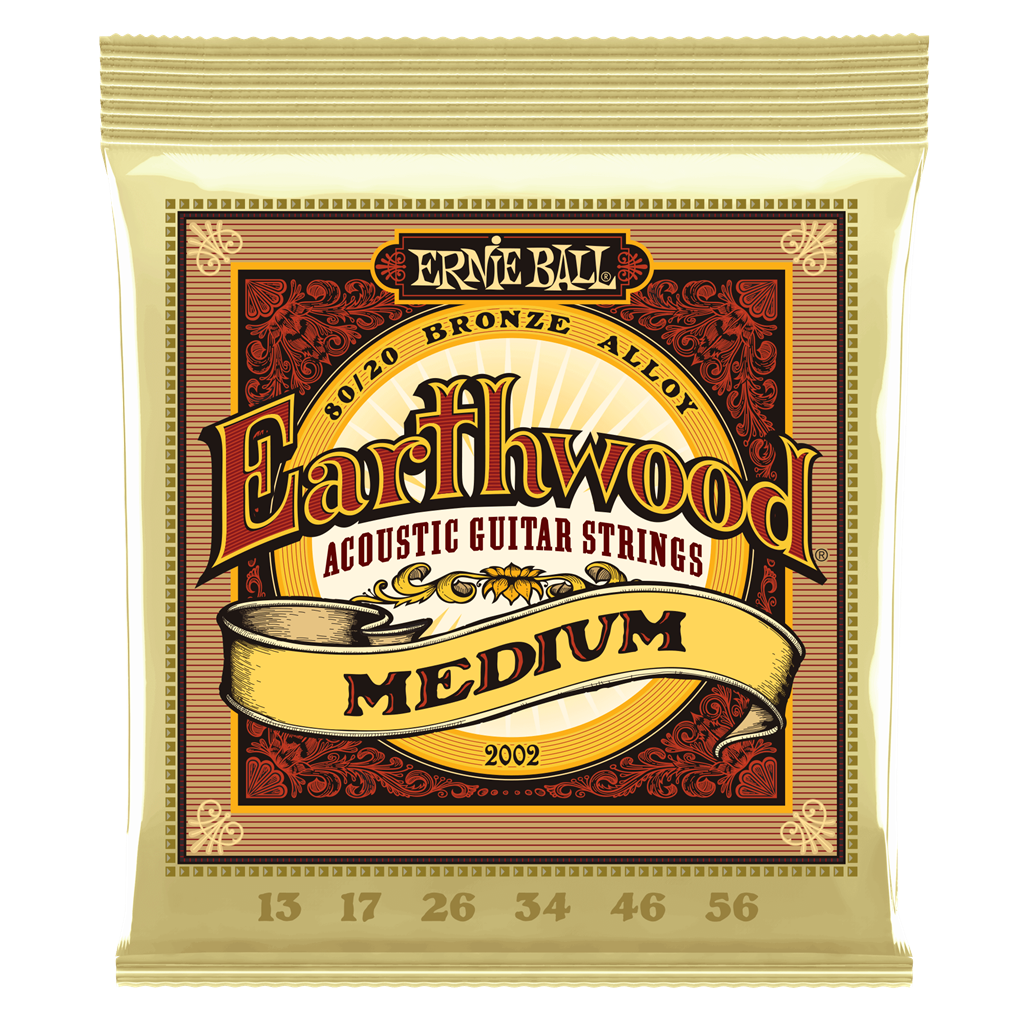 Ernie Ball Earthwood Medium Acoustic Guitar Strings, 13-56