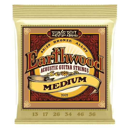 Ernie Ball Earthwood Medium Acoustic Guitar Strings, 13-56