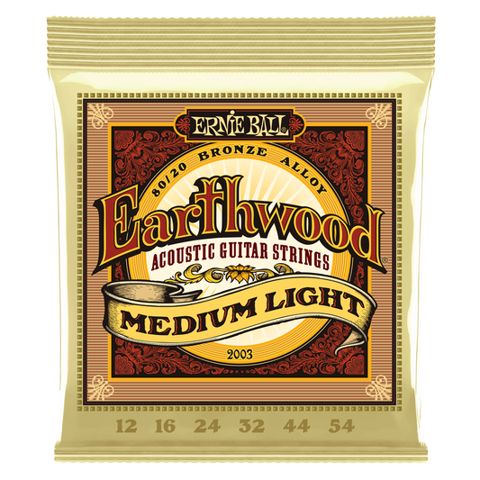 Ernie Ball Earthwood Medium/Light Acoustic Guitar Strings, 12-54