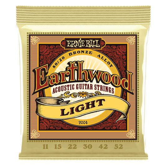 Ernie Ball Earthwood Light Acoustic Guitar Strings, 11-52