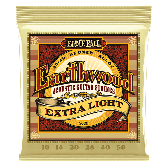 Ernie Ball Earthwood Extra Light Acoustic Guitar Strings, 10-50