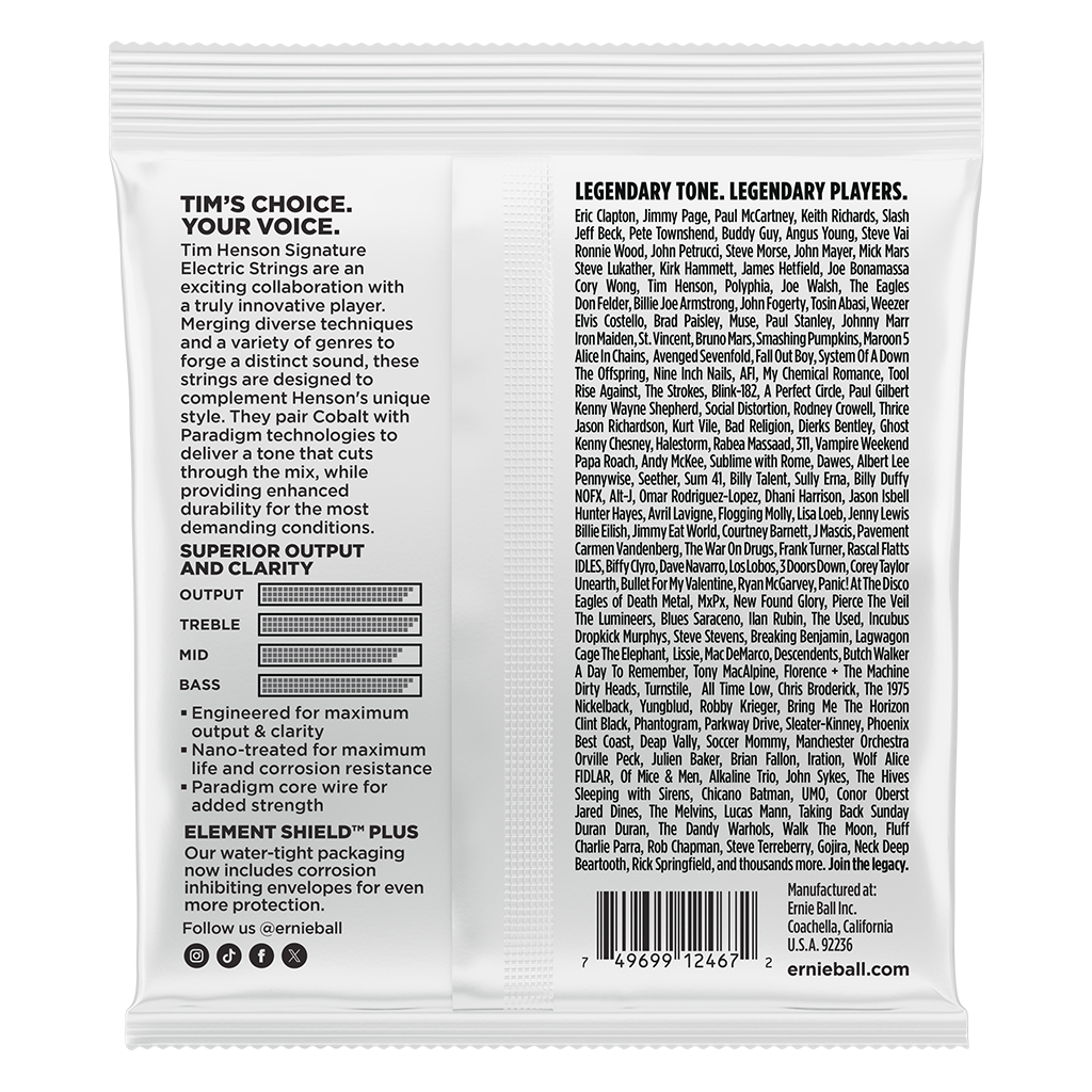 Ernie Ball Tim Henson Signature Electric Guitar Strings, 9.5-46