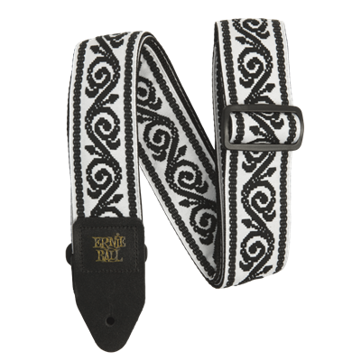 Ernie Ball Jacquard Guitar Strap, Black Vine
