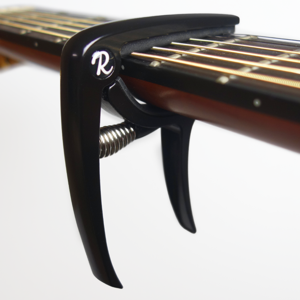 Riff Trigger Capo for Electric/Acoustic Guitar, Bass & Ukulele, Black