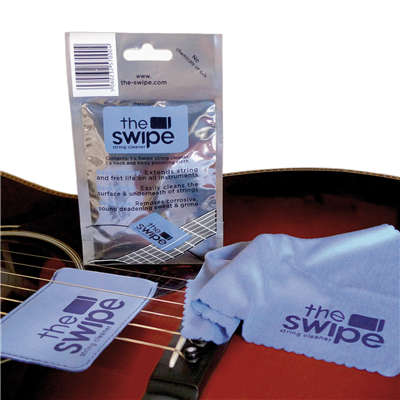 The Swipe Guitar String Cleaner and Cloth, Burgundy
